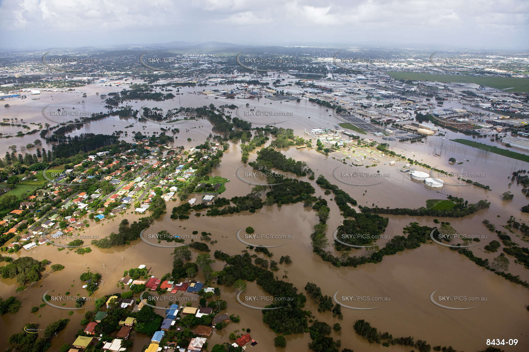 Aerial Photo Brisbane Flood QLD Aerial Photography