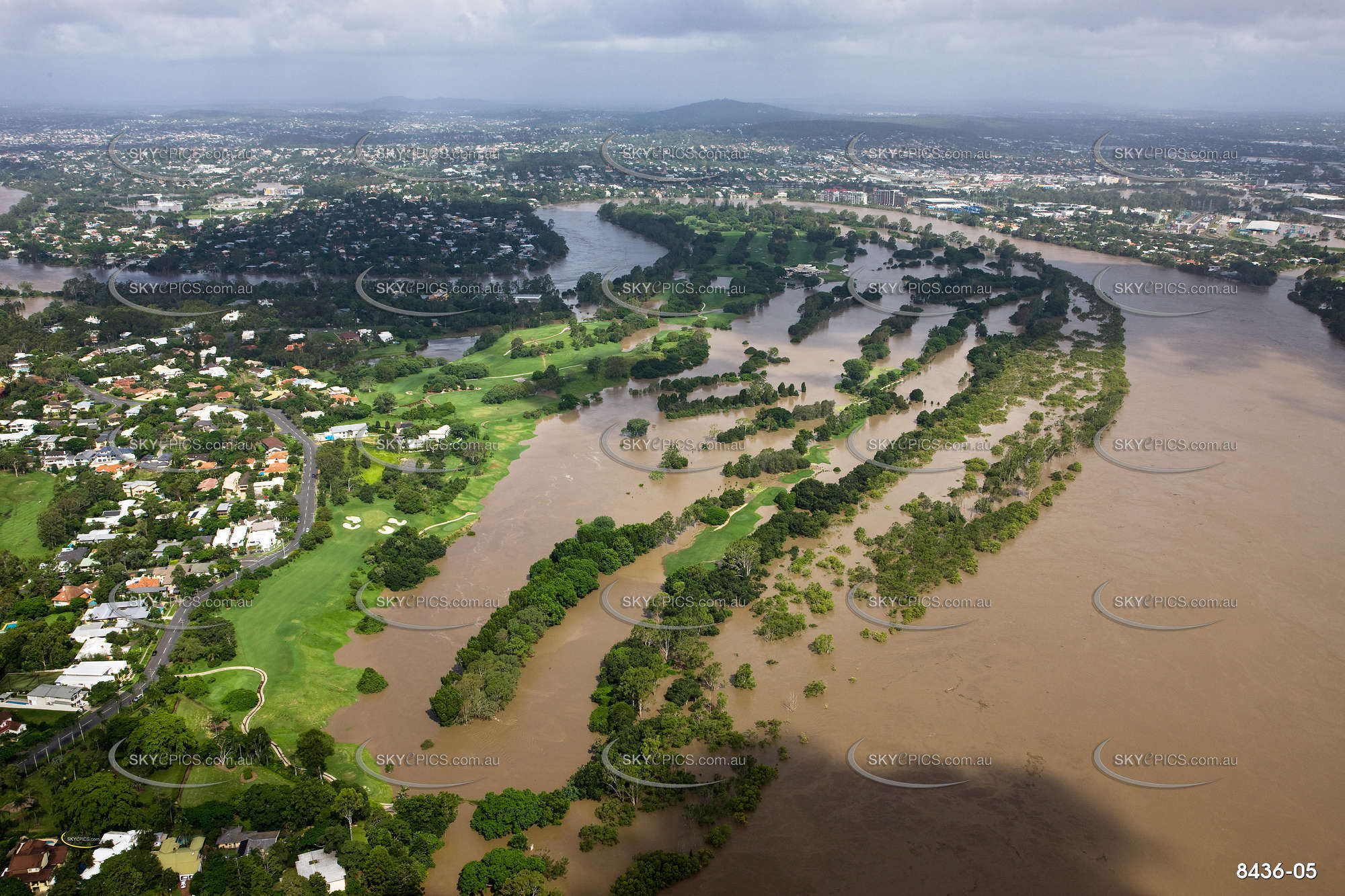 Aerial Photo Brisbane Flood Qld Aerial Photography