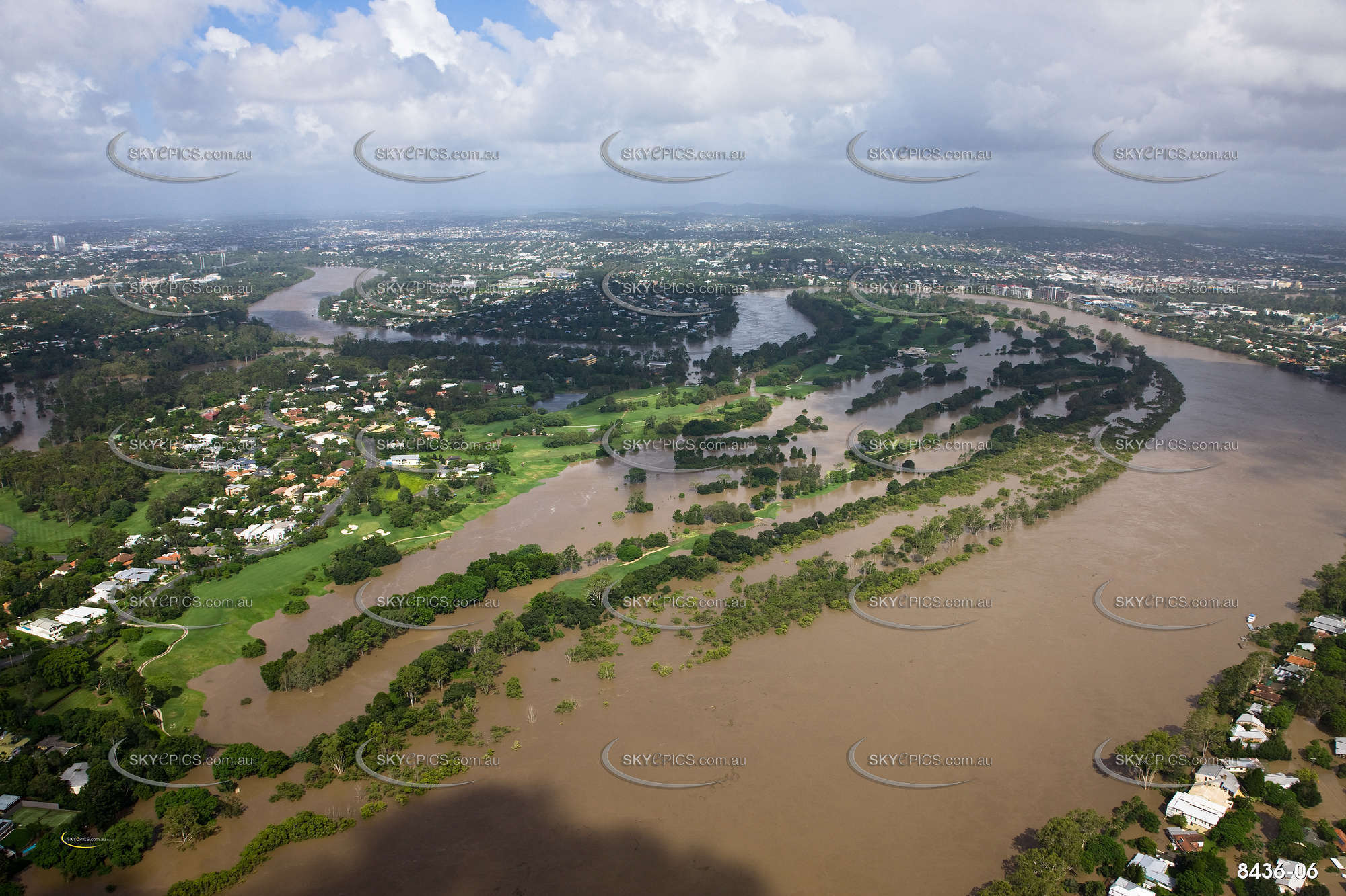 Aerial Photo Brisbane Flood QLD Aerial Photography