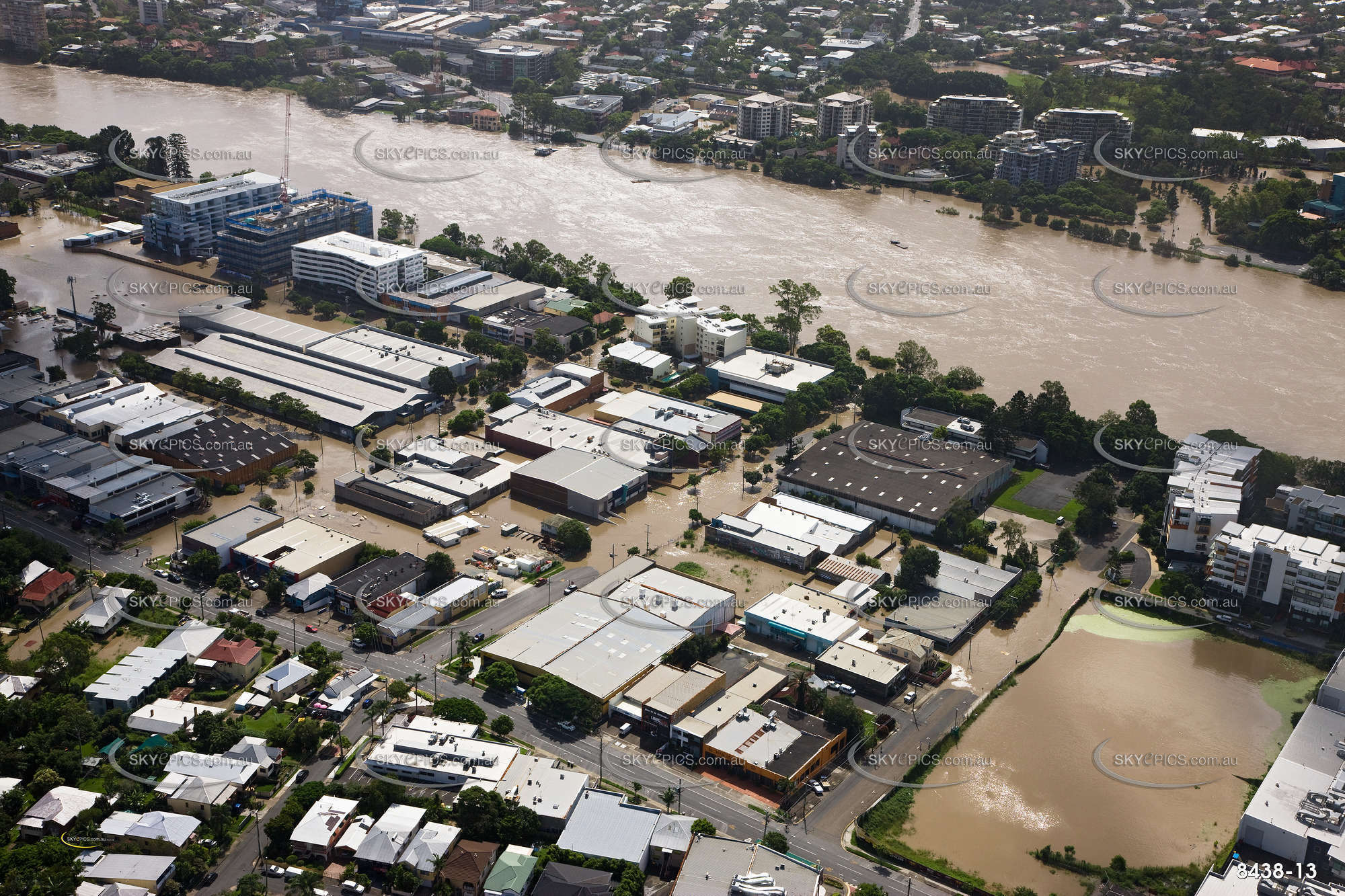 Aerial Photo Brisbane Flood QLD Aerial Photography