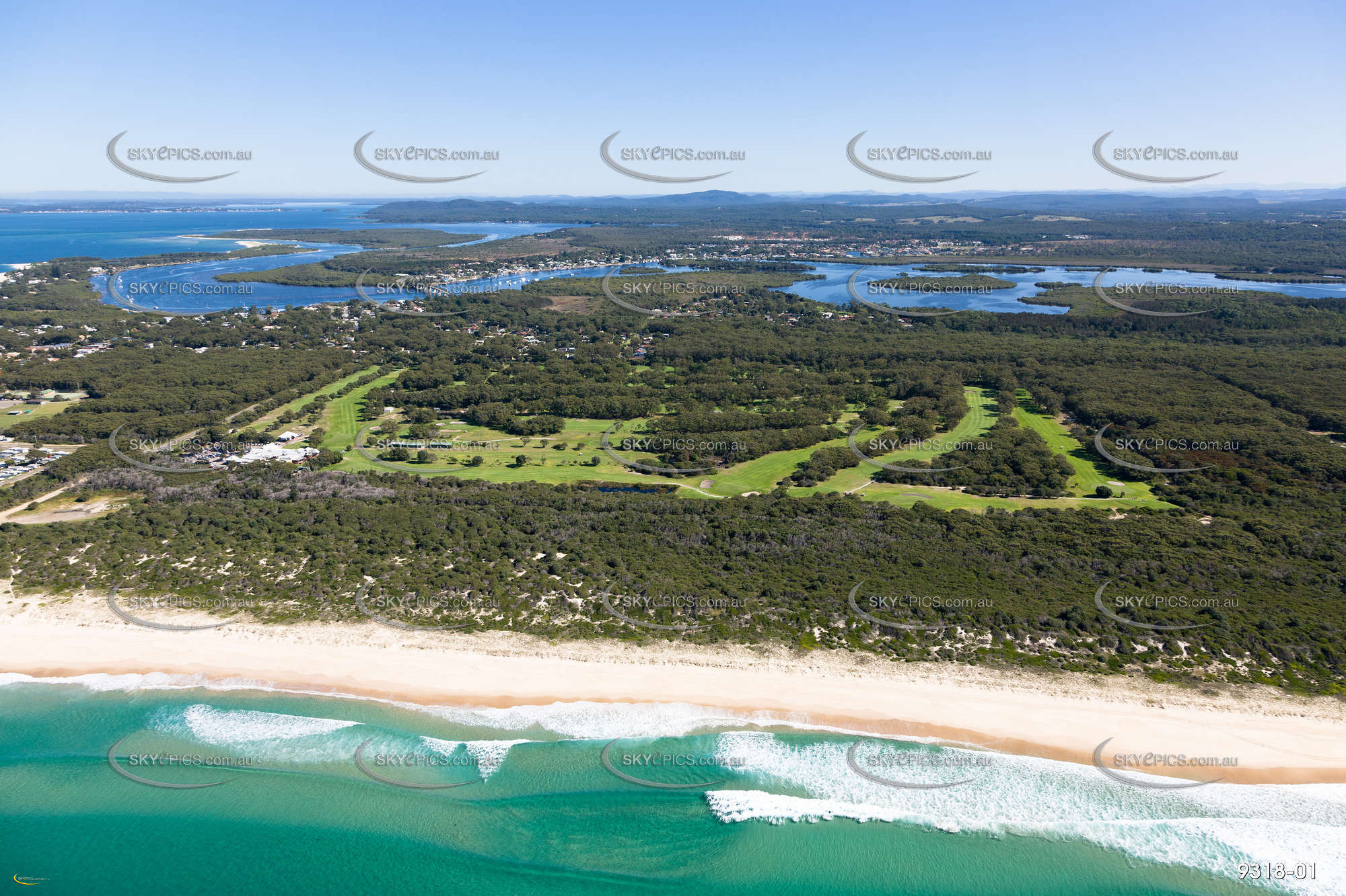 Hawks Nest Golf Club NSW Aerial Photography