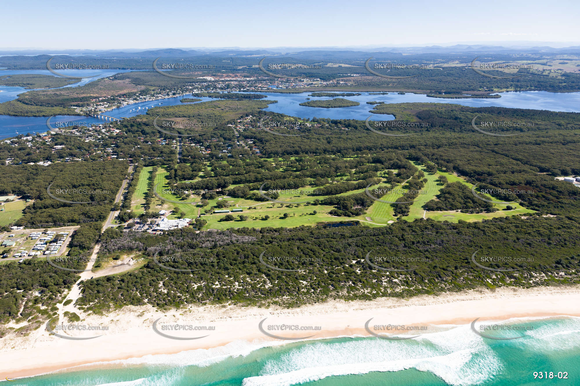 Hawks Nest Golf Club NSW Aerial Photography