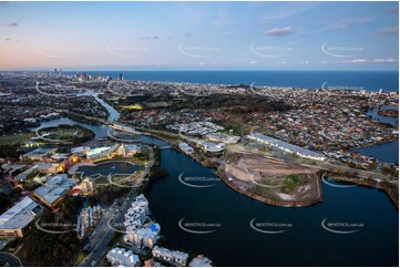 Last Light Aerial Photo Varsity Lakes QLD