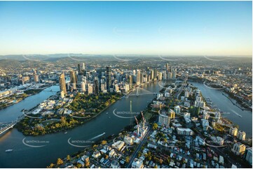 Sunrise Aerial Photo Kangaroo Point QLD Aerial Photography