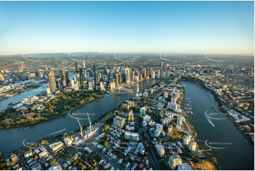 Sunrise Aerial Photo Kangaroo Point QLD Aerial Photography