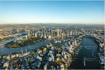 Sunrise Aerial Photo Kangaroo Point QLD Aerial Photography