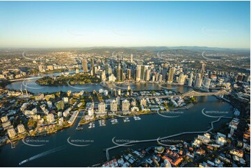 Sunrise Aerial Photo Kangaroo Point QLD Aerial Photography