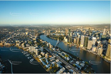 Sunrise Aerial Photo Kangaroo Point QLD Aerial Photography