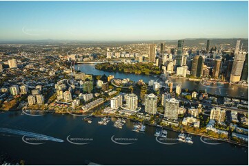 Sunrise Aerial Photo Kangaroo Point QLD Aerial Photography