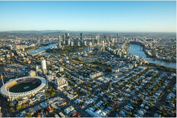 Sunrise Aerial Photo East Brisbane QLD Aerial Photography