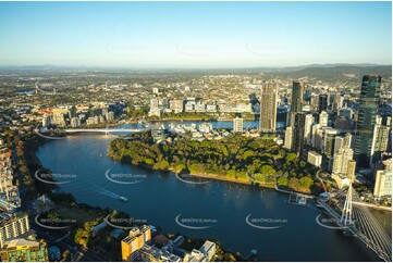 City Botanic Gardens Brisbane QLD Aerial Photography