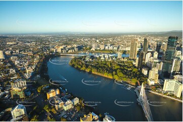 City Botanic Gardens Brisbane QLD Aerial Photography