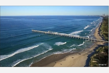 Low Level Sand Pumping Jetty QLD Aerial Photography