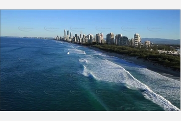 Low Level Main Beach Surf QLD Aerial Photography