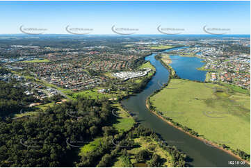 The Coomera River at Upper Coomera QLD Aerial Photography