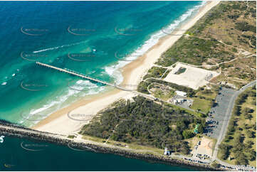 Sand Bypass Jetty & Sand Stockpile - The Spit QLD Aerial Photography