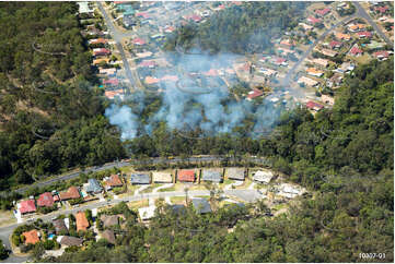 Hazard Reduction Fire at Oxenford QLD Aerial Photography