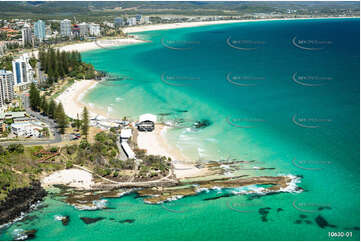 Aerial Photo Snapper Rocks & Rainbow Bay QLD Aerial Photography