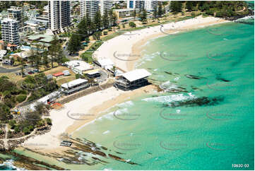 Aerial Photo Snapper Rocks & Rainbow Bay QLD Aerial Photography