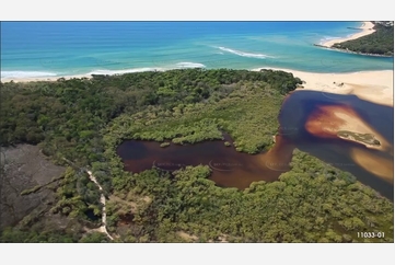 Approaching the Noosa River Bar QLD Aerial Photography