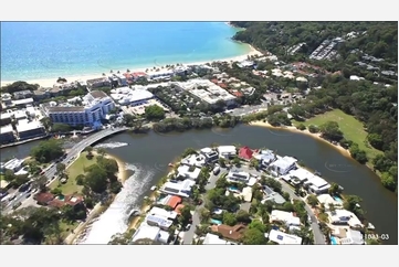 Approaching the Noosa River Bar QLD Aerial Photography