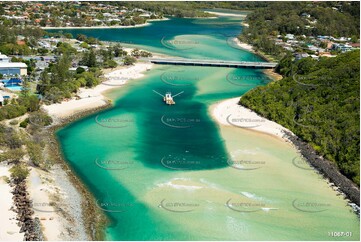 Sand Dredging in Tallebudgera Creek Palm Beach QLD Aerial Photography