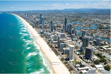 Sunbathing Surfers Paradise QLD Aerial Photography