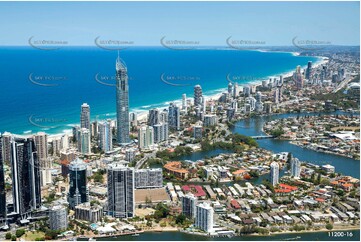 Sunbathing Surfers Paradise QLD Aerial Photography