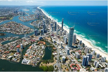 Sunbathing Surfers Paradise QLD Aerial Photography