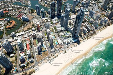 Sunbathing Surfers Paradise QLD Aerial Photography