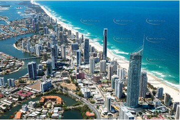 Sunbathing Surfers Paradise QLD Aerial Photography