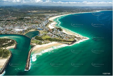 Aerial Photo Coolangatta & Point Danger QLD Aerial Photography