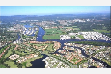 Monterey Keys & Saltwater Creek - Helensvale QLD Aerial Photography