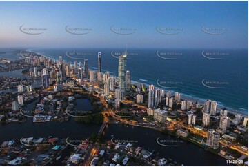 Cavill Avenue Surfers Paradise at Last Light QLD Aerial Photography