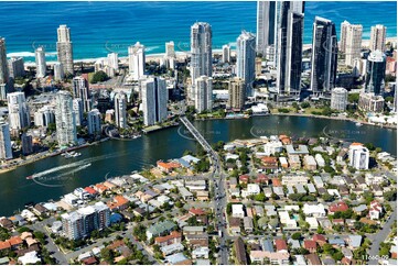 Chevron Island at Surfers Paradise QLD Aerial Photography