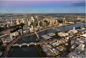 South Brisbane at Dusk QLD Aerial Photography