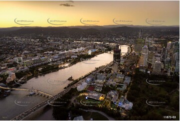 Brisbane at Last Light QLD Aerial Photography