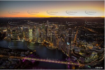 Brisbane at Last Light QLD Aerial Photography