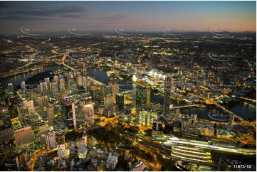 Brisbane at Last Light QLD Aerial Photography