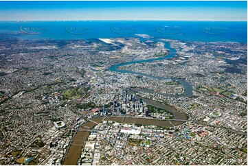 High Altitude Aerial Photo of Brisbane QLD QLD Aerial Photography