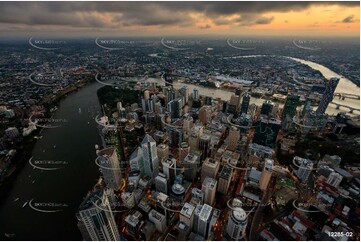 Brisbane City At Dusk QLD Aerial Photography