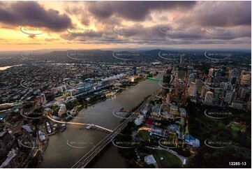 Brisbane City At Dusk QLD Aerial Photography