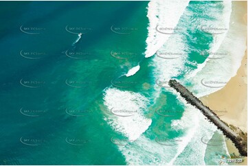 Cyclone Swells at Coolangatta QLD Aerial Photography