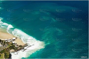 Cyclone Swells at Coolangatta QLD Aerial Photography