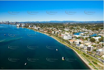 Marine Parade Biggera Waters Gold Coast QLD Aerial Photography