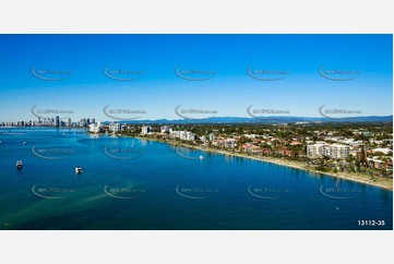 Marine Parade Biggera Waters Gold Coast QLD Aerial Photography