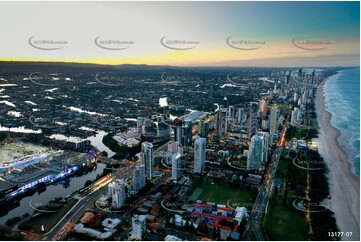 Broadbeach At Last Light QLD Aerial Photography