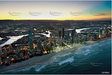 Surfers Paradise At Last Light QLD Aerial Photography