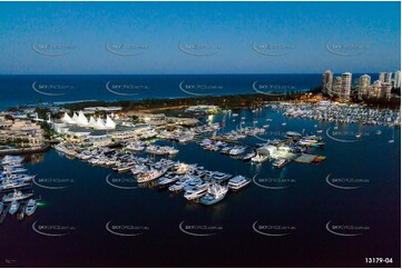 Marina Mirage at Last Light QLD Aerial Photography