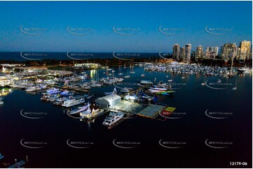 Marina Mirage at Last Light QLD Aerial Photography